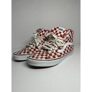 Vans Sk8 Hi Checkered Red White High Top Sneakers Shoes Women US 9